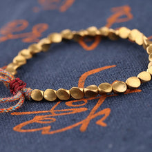 Load image into Gallery viewer, Hand Braided Copper Bead Bracelet
