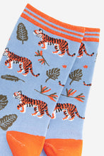 Load image into Gallery viewer, Women's Bamboo Socks - Blue Tiger