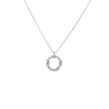 Load image into Gallery viewer, Crystal Cluster Circle Necklace in Silver
