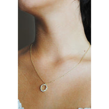 Load image into Gallery viewer, Crystal Cluster Circle Necklace in Gold
