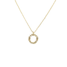 Load image into Gallery viewer, Crystal Cluster Circle Necklace in Gold
