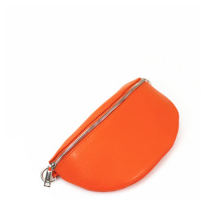 Leather Sling Bag - Orange