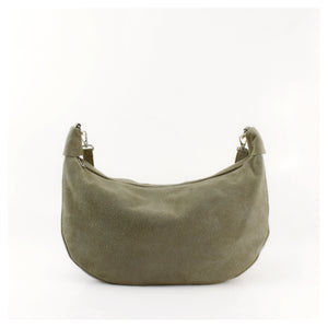 Suede Shoulder Bag - Beige