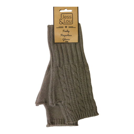 Cappuccino Cosy Cable Knit Fingerless GlovesWrist Warmer