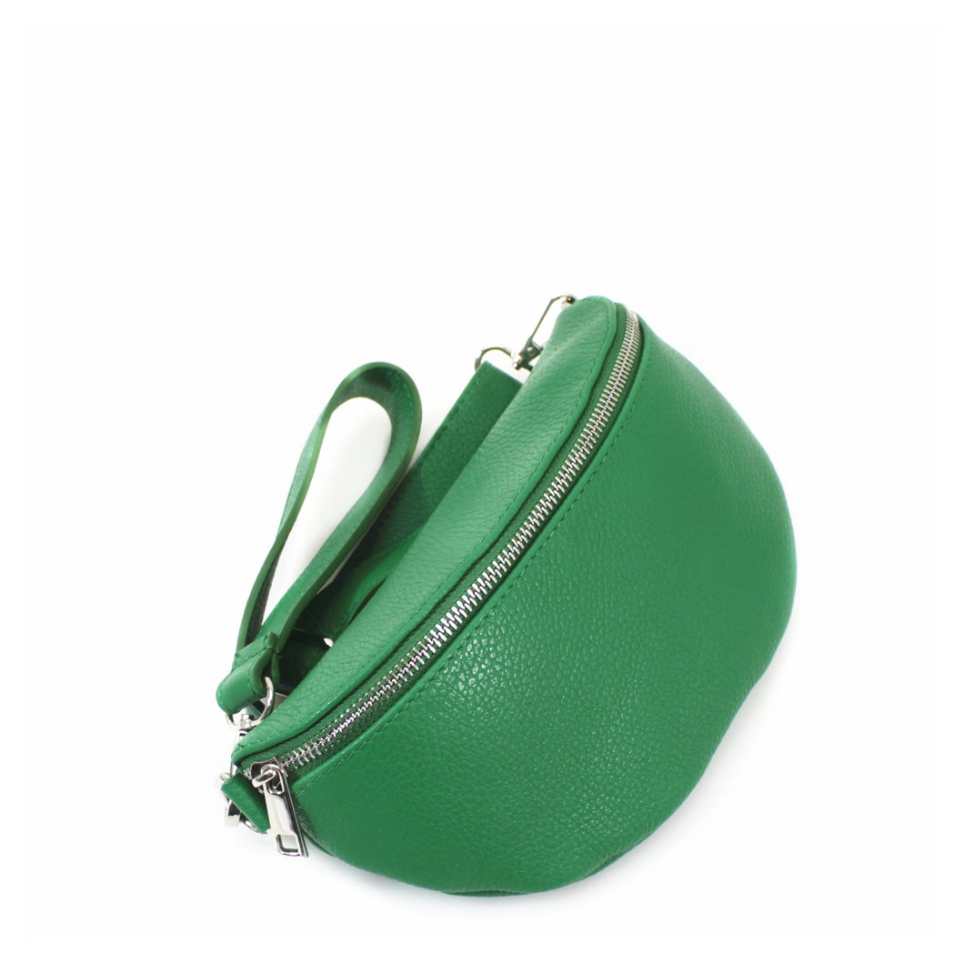 Leather Sling Bag - Grass Green