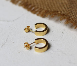 Chunky Stud Hoop in Gold