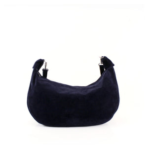 Suede Shoulder Bag - Navy