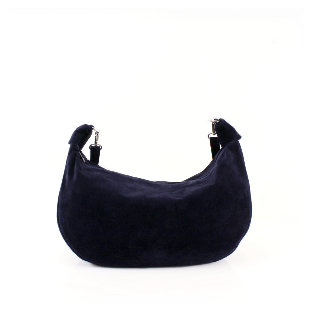 Suede Shoulder Bag - Navy