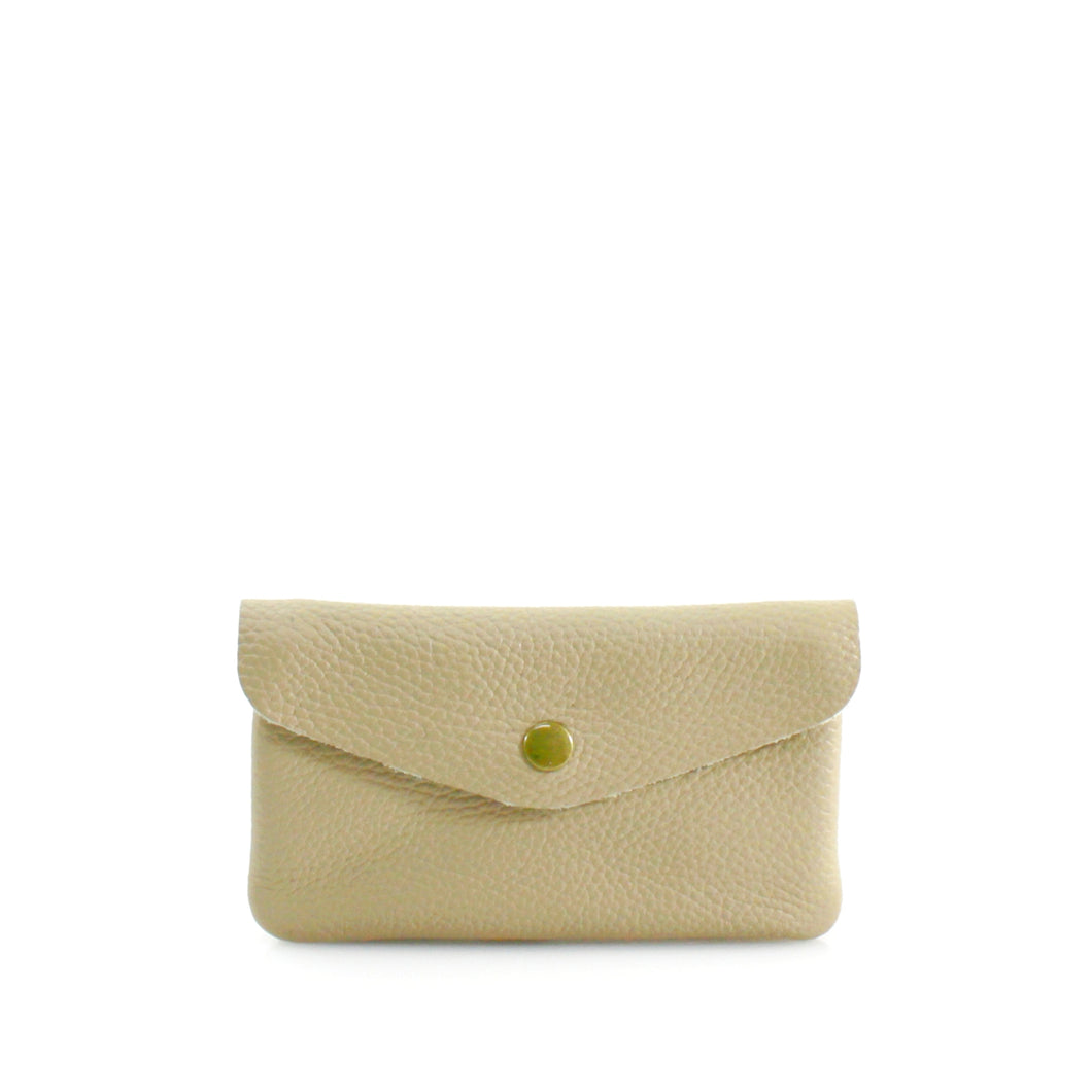 Leather Coin Purse - Nude