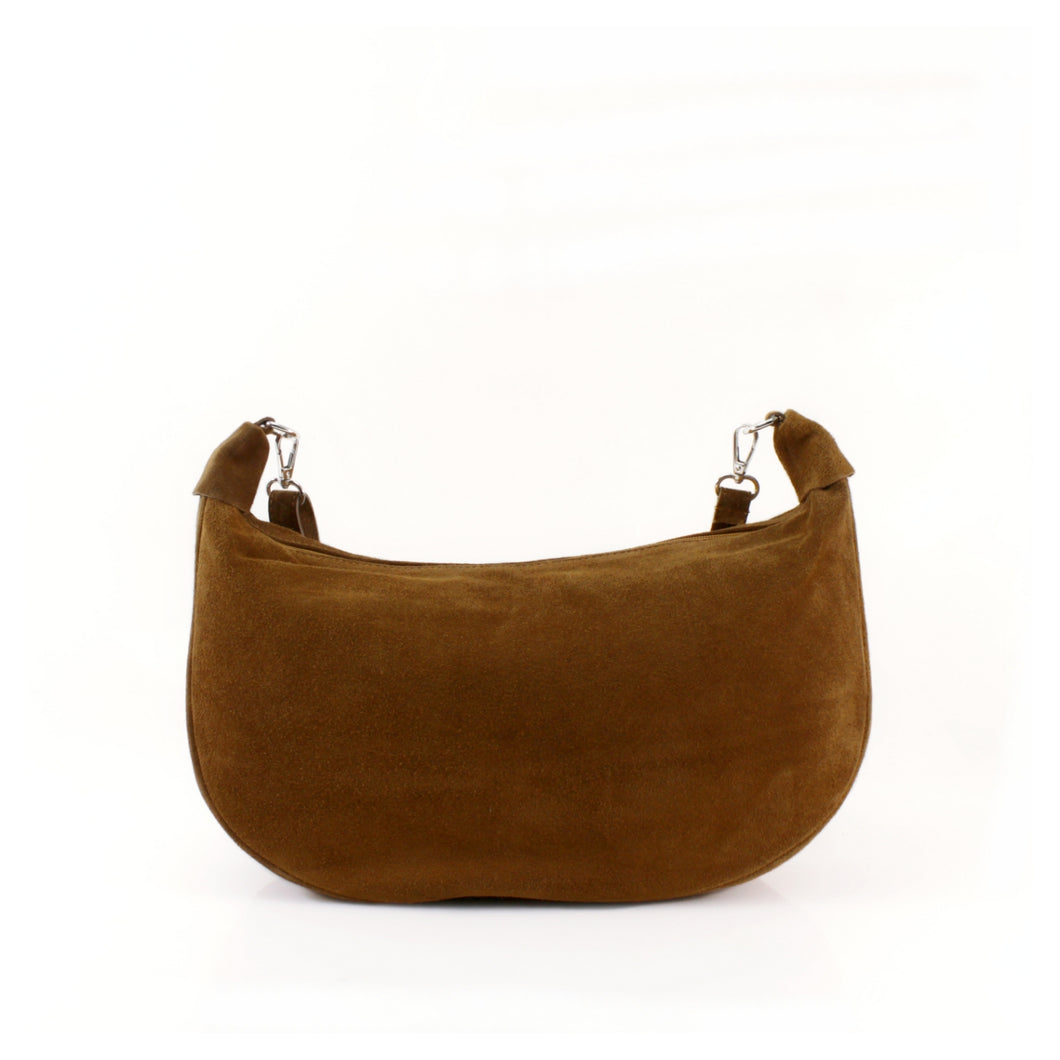 Suede Shoulder Bag - Tan